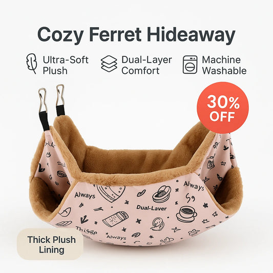 Flokka™ – Cozy Dual-Layer Hammock for Ferrets – Softness Meets Adventure