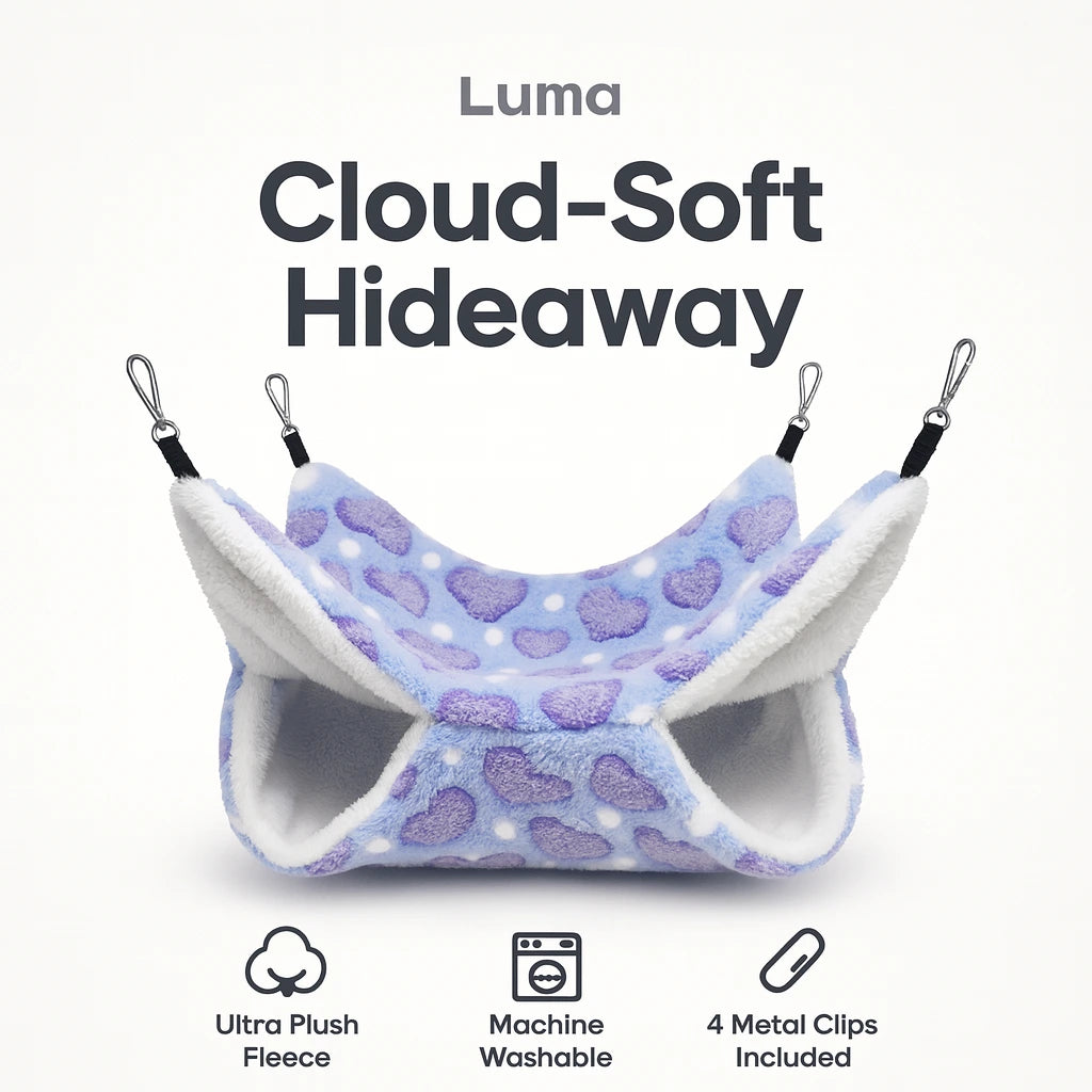Luma™ – Plush Double-Layer Hammock for Ferrets – Cozy Hideaway