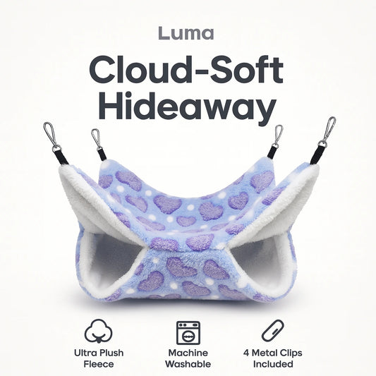 Luma™ – Plush Double-Layer Hammock for Ferrets – Cozy Hideaway